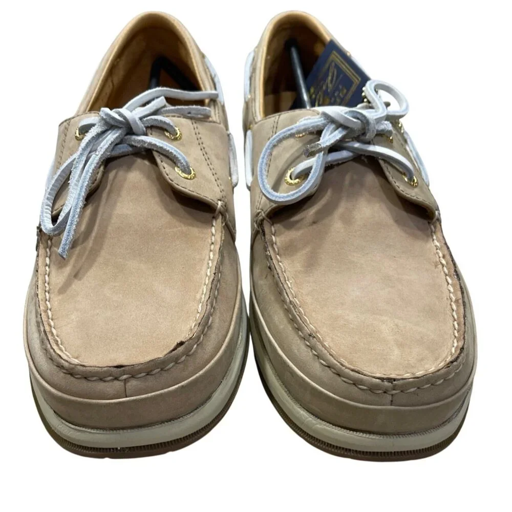 Sperry Boat Shoe Men's Gold 2 Eye Greige 10.5M 0219491 Top Siders (READ)